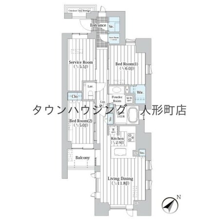 ザ・グランクラッセ日本橋イーストの物件間取画像